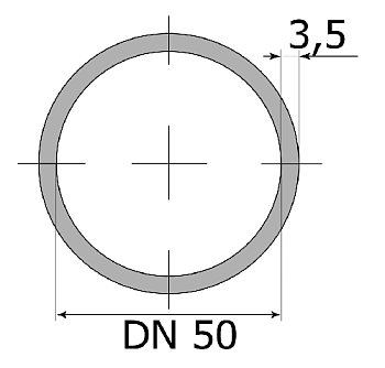 Труба ВГП Øусл.внут. 50х3,5 мм Dn 50 (2