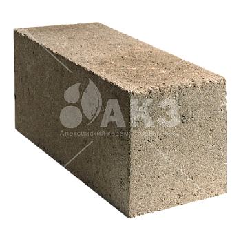 Блок бетонный стеновой полнотелый 390х190х188 мм М150/F50/D2200 (60 шт/поддон) ГОСТ 6133-99 АКЗ