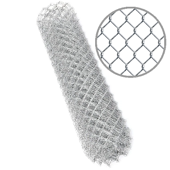 Сетка плетеная (рабица) из оцинк. провол. 55х55х1,6 мм, h=1,5 м, 10 м