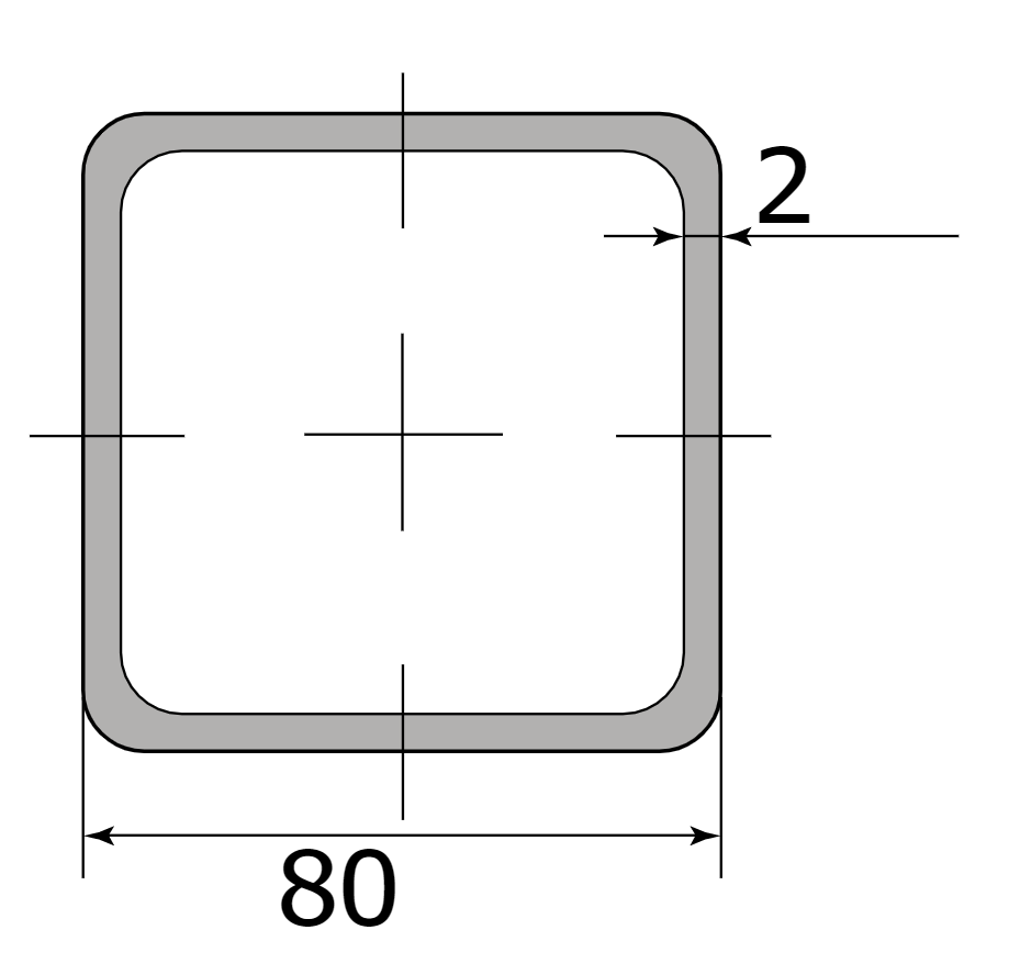 Толщина трубы 80х80. Труба квадратная 80х80х4 чертеж. Труба профильная 80х80х3мм 2 м. Труба профильная 100х100х10 чертеж. Труба 60х120х5 чертеж.