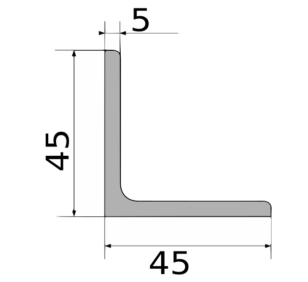 Уголок 50х50х5 размеры чертеж