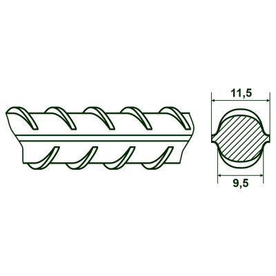 Арматура А3 А500С Ø10 мм Ст1-8пс/сп5 Арматура А3 А500С Ø10 мм Ст1-8пс/сп5