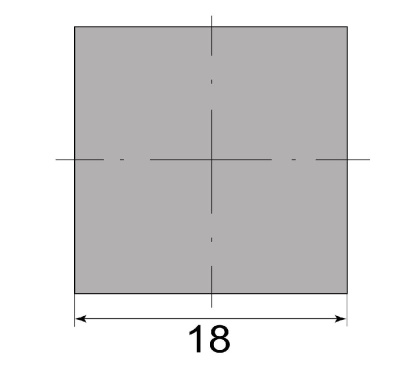 Квадрат г/к 18х18 мм Ст3