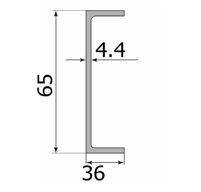Швеллер г/к 6,5 П Ст1-8пс/сп5