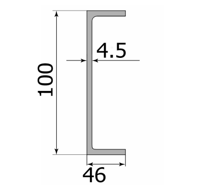 Швеллер г/к 10 П Ст1-8пс/сп5