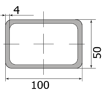 Труба проф. 100×50×4 мм Ст1-8пс/сп5