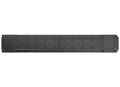 Лоток водоотводной пластиковый Ecoteck Lite DN100 кл.А15 со стальной оцинкованной решеткой 1013х153х