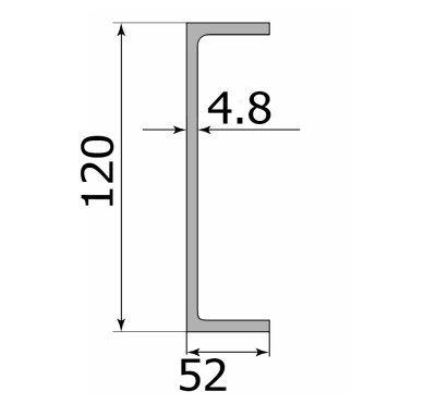 Швеллер г/к 12 П Ст1-8пс/сп5