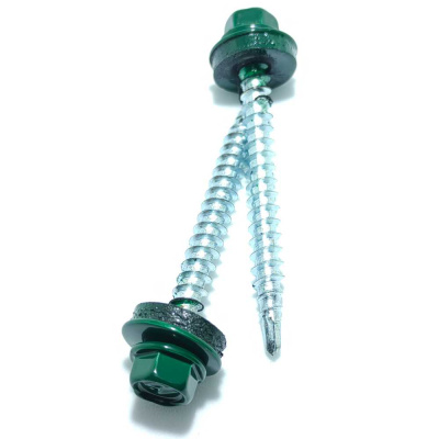 Саморез кровельный 4,8х50 мм RAL6005 Daxmer 150 шт/упак сверло №1