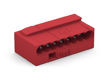 Клемма Wago Micro Push Wire Push-in 243-808 8-жильная Cu 0,6-0,8 мм2 100 В 1,5 кВ 6 А красный Wago K