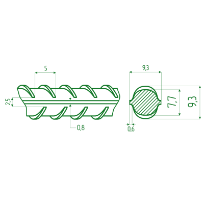 Арматура А3 А500С Ø8 мм Ст1-8пс/сп5 Арматура А3 А500С Ø8 мм Ст1-8пс/сп5